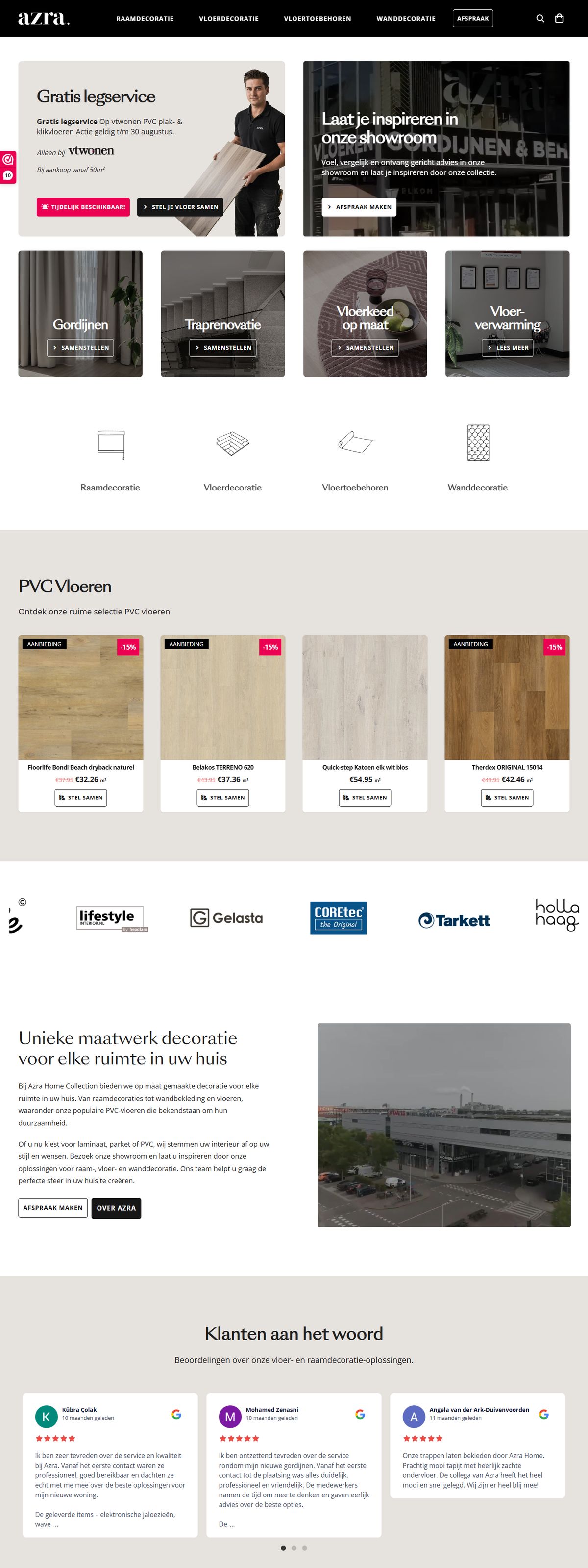 De webshop van Azra Home Collection
